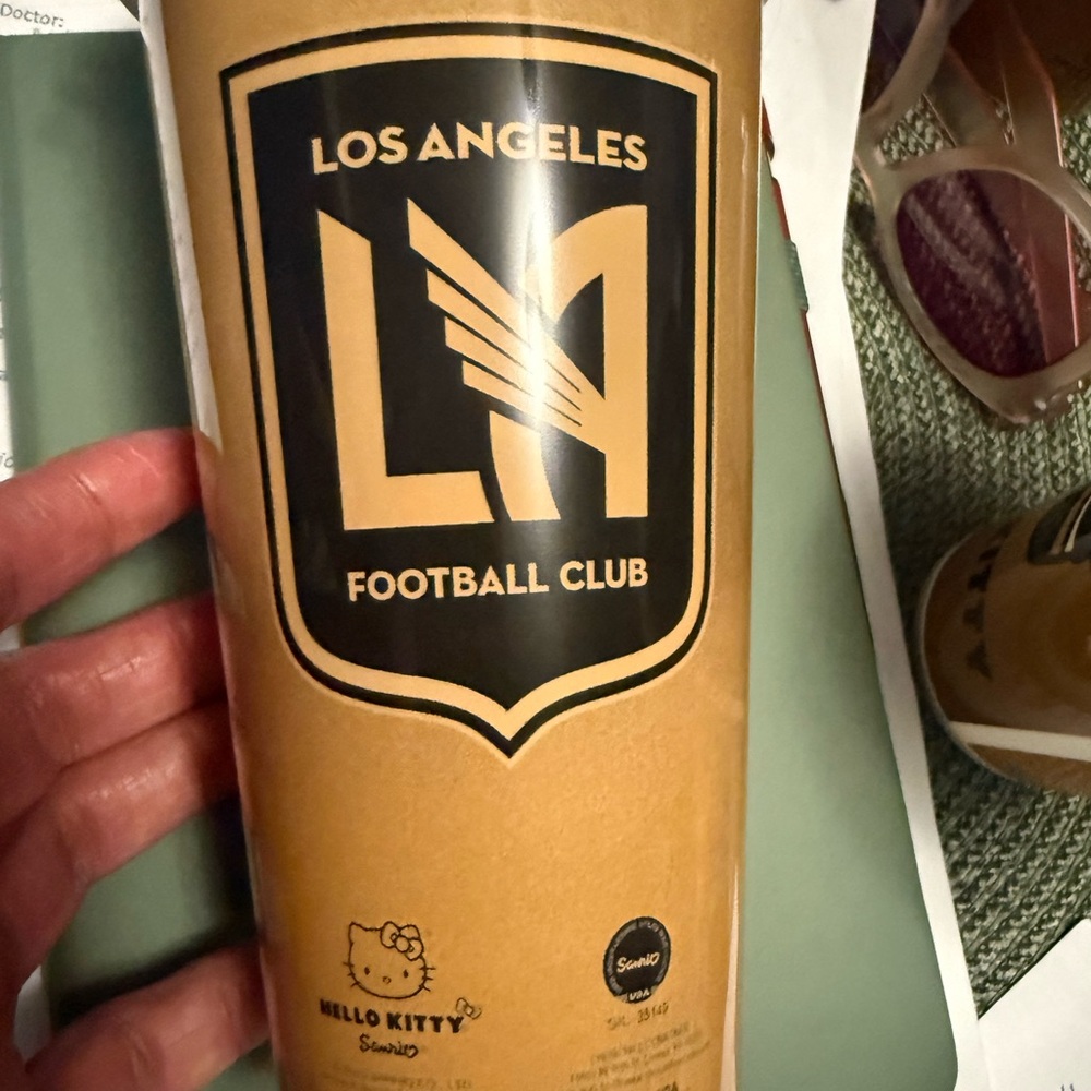 Hello Kitty LA Football Club Gold Tumbler